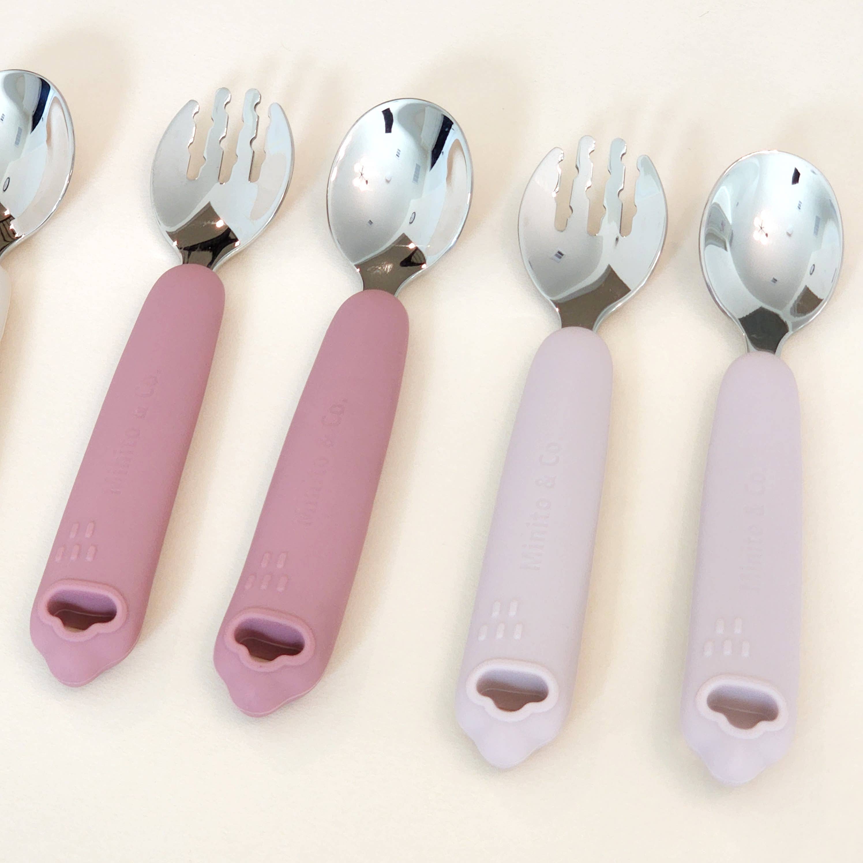 Minito & Co. – wholesale Flatware set – Kids & Baby – Silicone & Stainless Steel kids Utensils with Case6