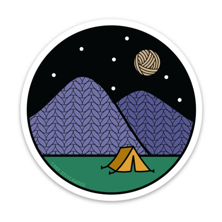 Camping Sticker for wholesale by Camp Stitchwood