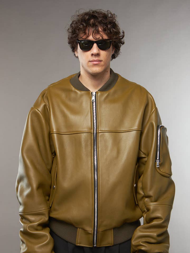 OVERSIZED HEDGEHOG SLEEVE BOMBER for wholesale by LAB22