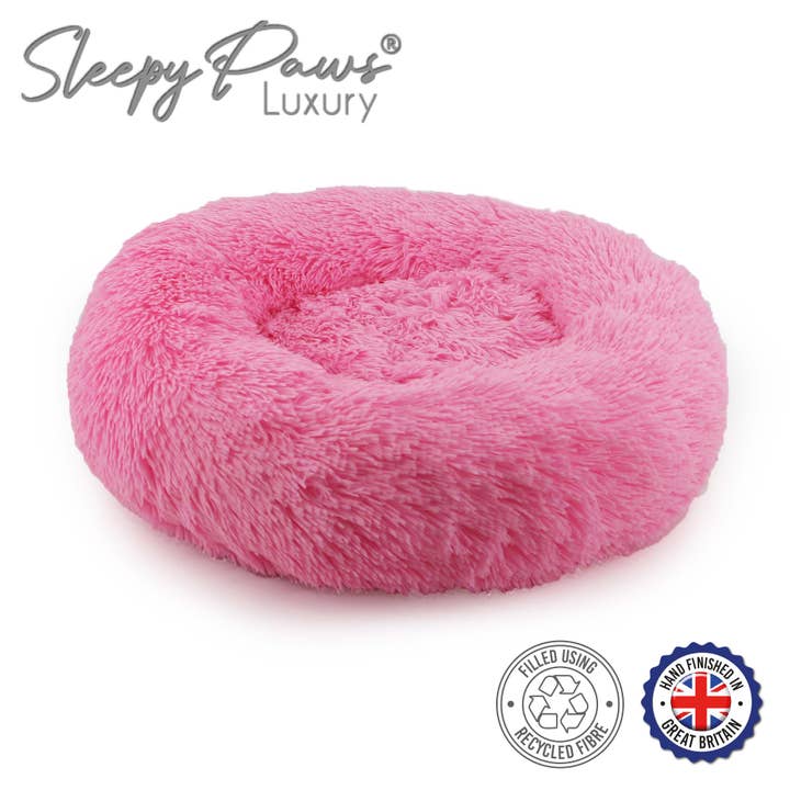 Ancol Pet Products Ltd - Wholesale Pet Bed - Dog - Super Soft Plush Donut Dog Bed Pink