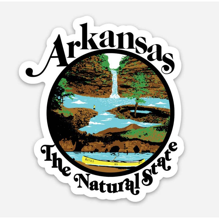 Autocollants rétro Arkansas Natural State pour la vente par AR-T's