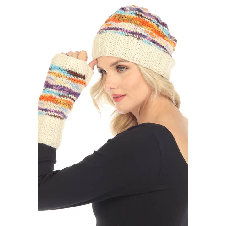 Lakhays Collection Inc. - Wholesale Beanie ā Unisex - Vibrations Striped Slouchy Beanie4