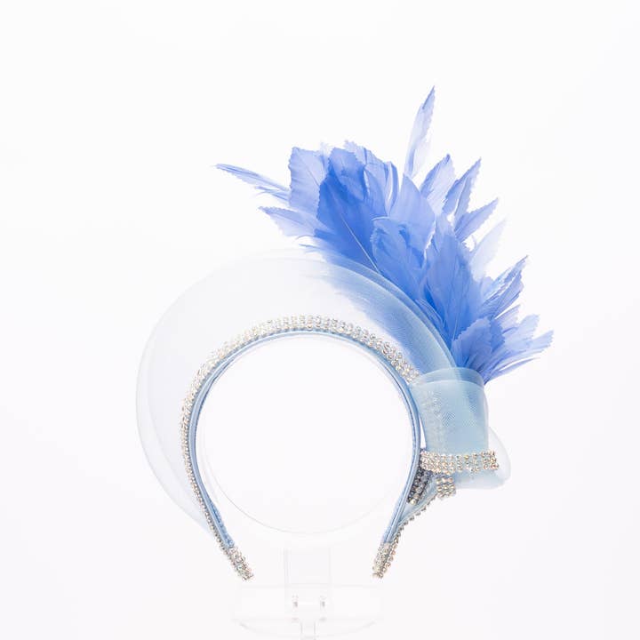 KaKyCo - Wholesale Fashion Headband - Women's - Feather, Rhinestone, Crinoline Embellished Headband | AJ849H16