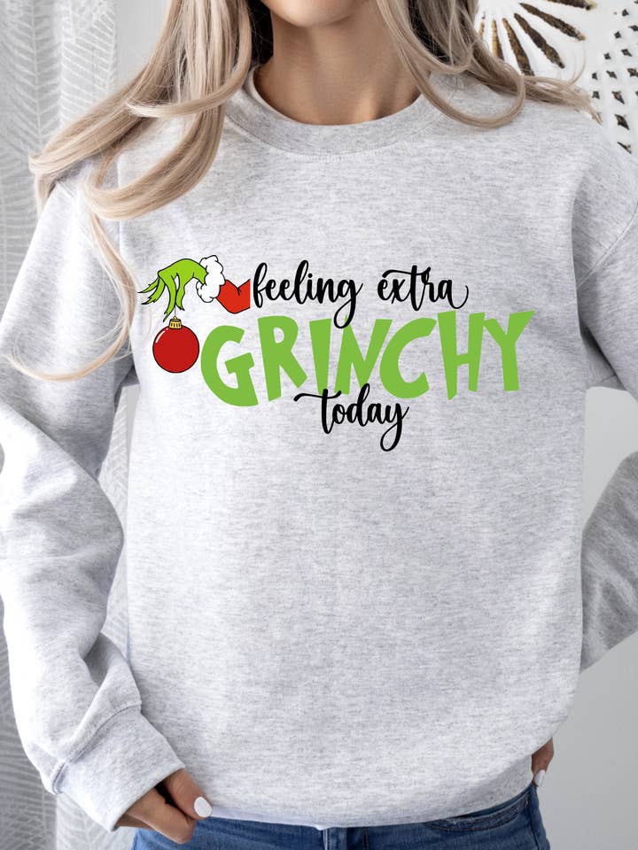 It's So Me - Wholesale Graphic Sweatshirt - Women's - FEELING EXTRA GRINCHY TODAY1
