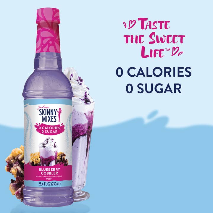 Jordan's Skinny Mixes - Wholesale Cocktail Mix/Syrup - Sugar Free Blueberry Cobbler Syrup2