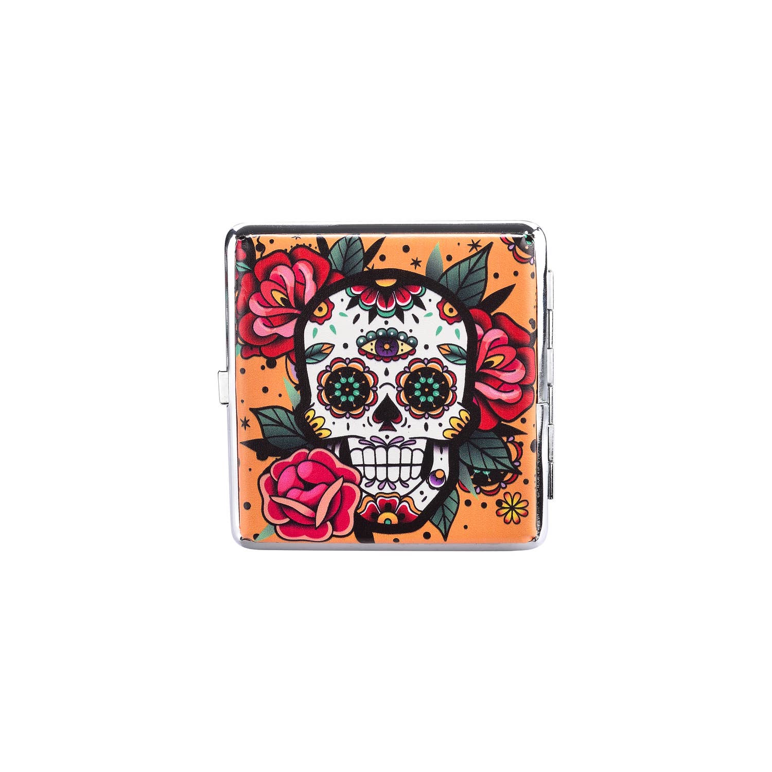 Champ by Polyflame - Wholesale Cigarette Case - Skulls & Flowers Cigarette Case10