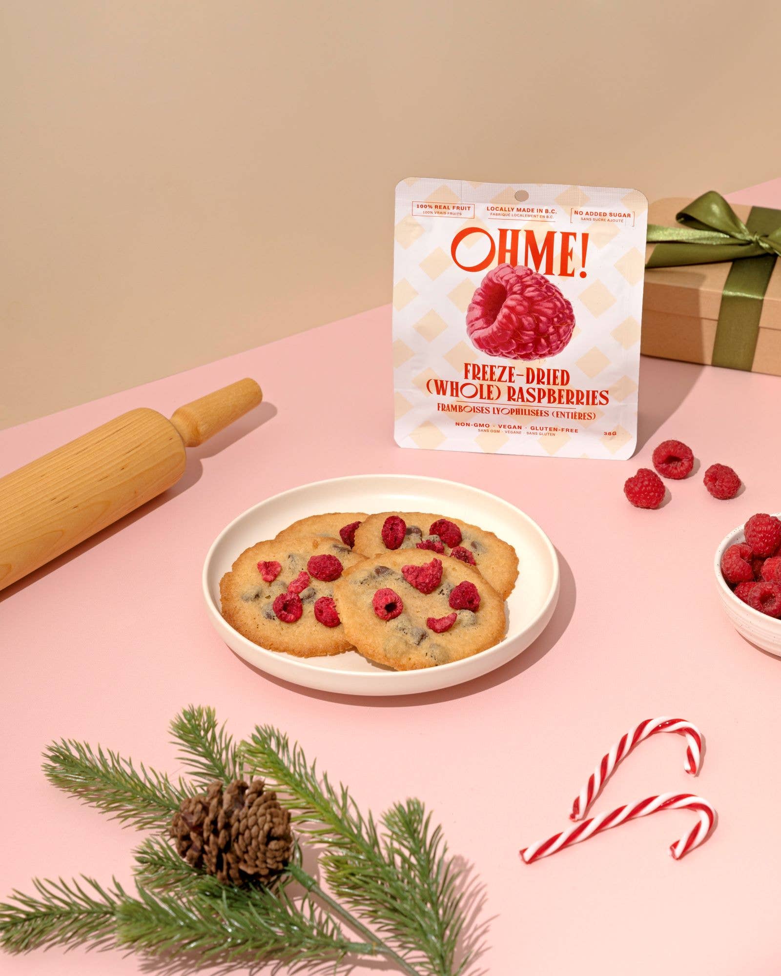 OHME! Foods – wholesale Torkad frukt – Frystorkade hela hallon3