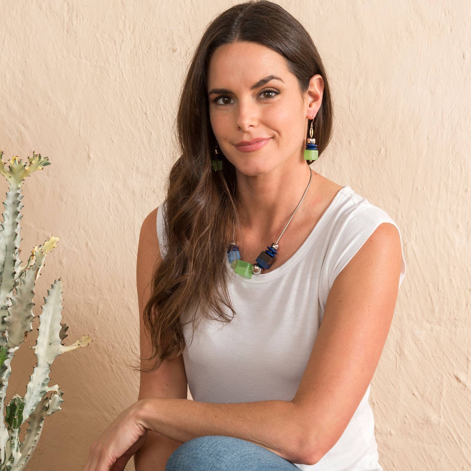 Elsie & Zoey - Wholesale Jewelry Set - Sale - Chunky Glass Beads Necklace and Earring Set0