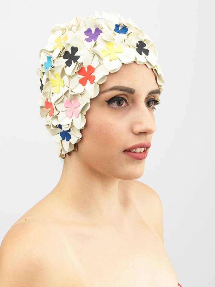 Touca de Natação Vintage Clover por atacado de KORES ACCESSORIES