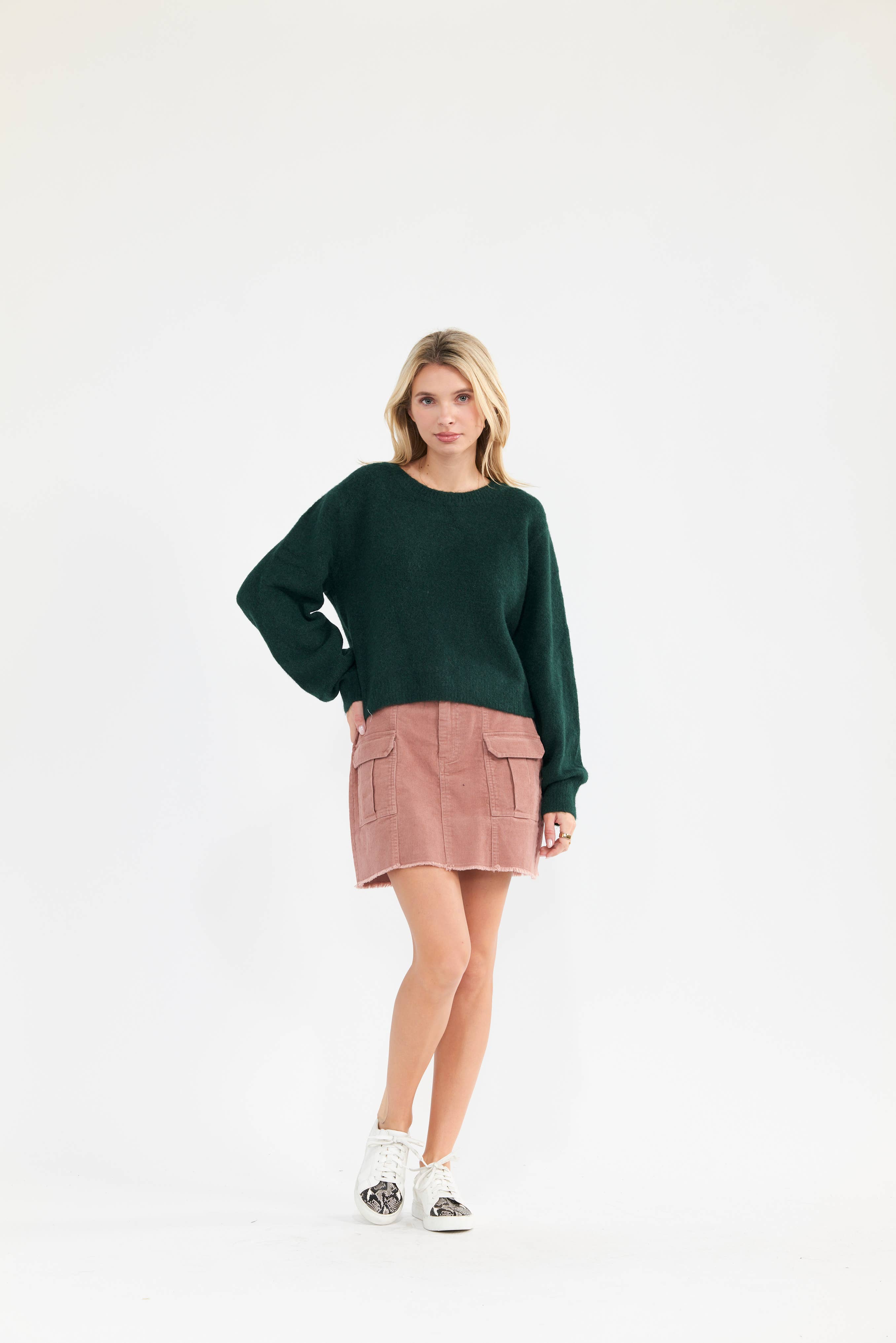 Newbury Kustom - Vente Pull en maille – femme - 11310-Pull en maille douce légèrement raccourci uni23