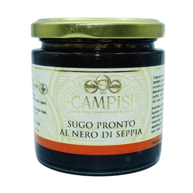 Emporio Sicilia – Engroshandel Sauce – Klar sort blæksprutte sauce med siciliansk tomat - Campisi0