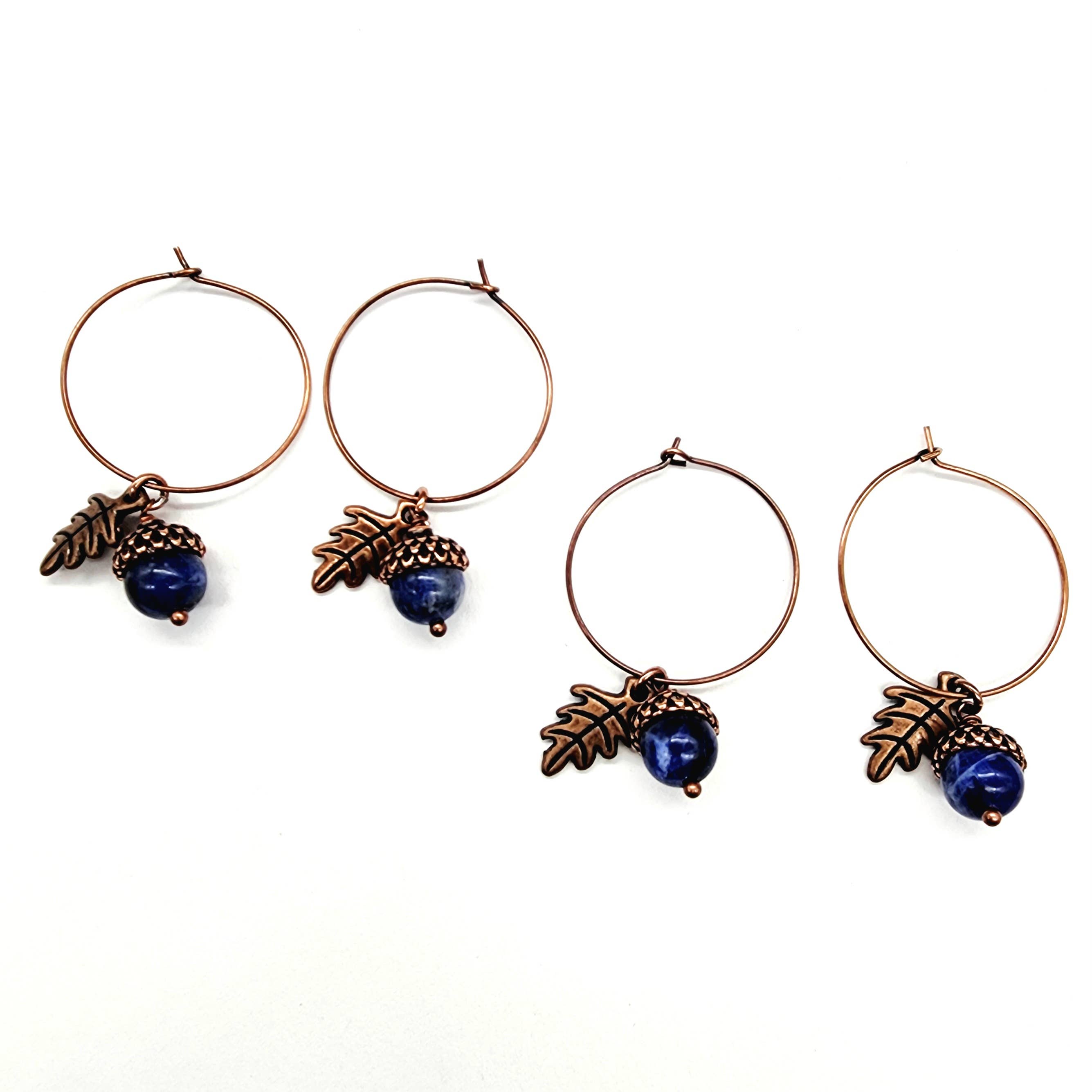 MergingMetals - Wholesale Dangle Earrings - Gemstone Acorn Earrings 17