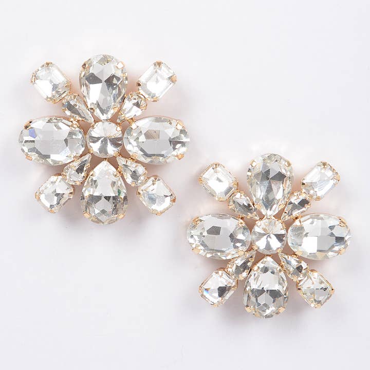 Multi Rhinestone Stud Earring for wholesale by 3AM BY H&D ACCESSORIES