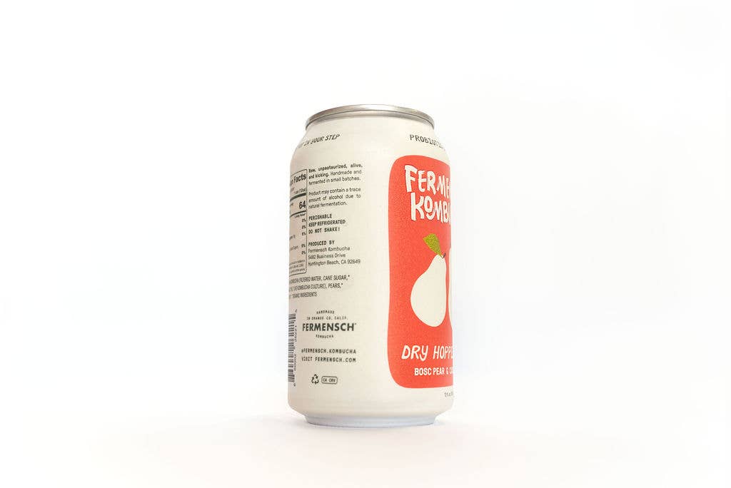 Fermensch Kombucha - Wholesale Kombucha - *DRY-HOPPED PEAR* Kombucha - 24-Can Case8