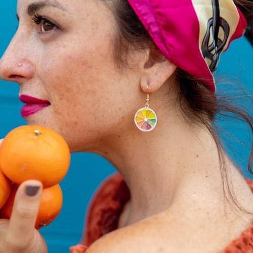 Vibrant Citrus Earrings for wholesale by Songbird Artistry