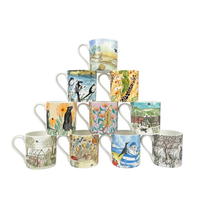 Heaven Scent Incense Ltd - Wholesale Coffee Mug - NEW! Badger Illustrated 375ml Bone China Mug4