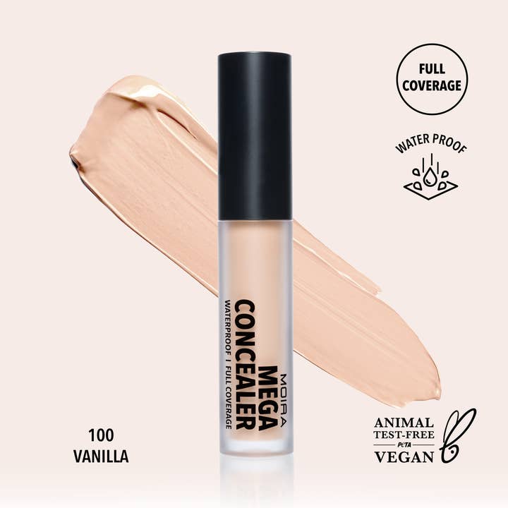 Moira Cosmetics - Wholesale Face Concealer - Mega Waterproof Concealer 100 - Vanilla
