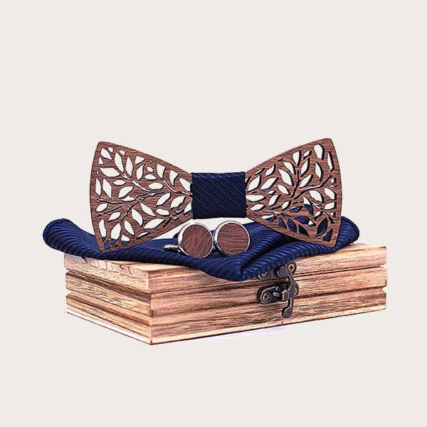 Wood&Chic - Venta al por mayor Corbata - Hombre - Caja de pajaritas de madera para hombre - Carpinus