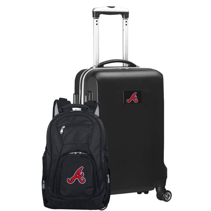MLB Atlanta Braves Deluxe 2 Piece Backpack & Carry-On Set for wholesale by Mojo Licensing