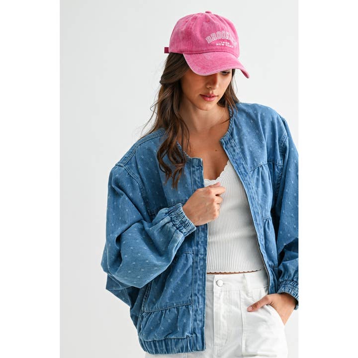 MEDIUM WASH MODERN DENIM JACKET for wholesale on Faire