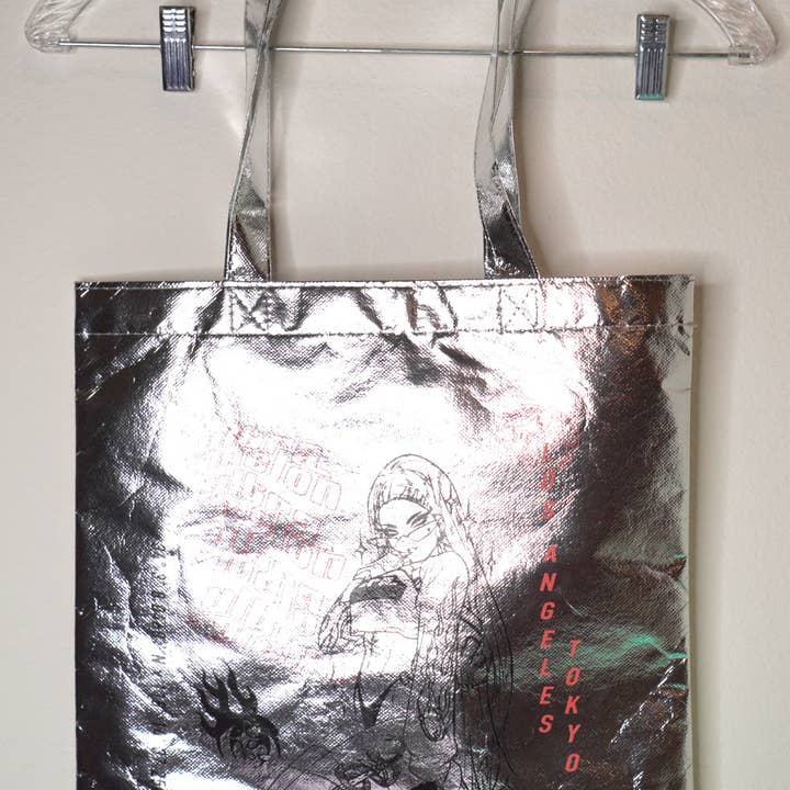 ULTRAMELON Graphic Metallic Tote for wholesale by Ultra Melon