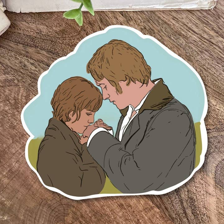 Autocollant Lizzy et M. Darcy pour la vente par TaleMeCo