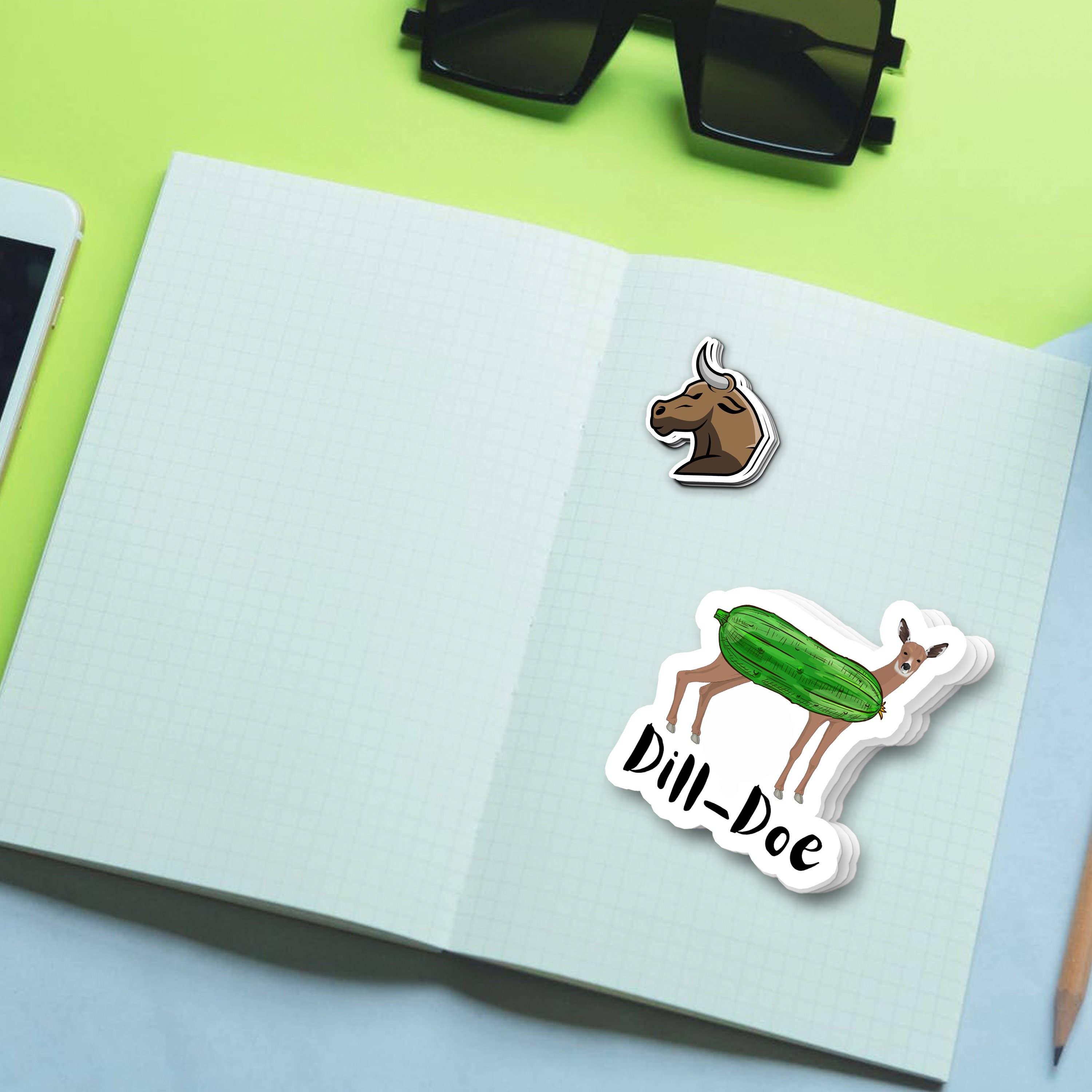 Sticker Bull – wholesale Sticker – Dill-Doe Sticker, Funny Deer Sticker Meme Sticker, Waterproof Vinyl Sticker for Car, Laptop, Phone2