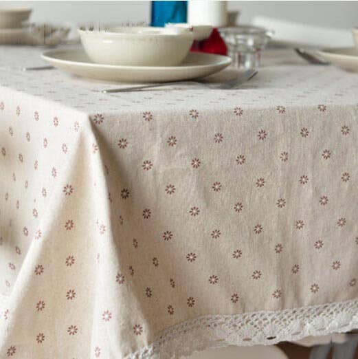 ACCITY - Wholesale Tablecloth - LACE DETAILED MULTI PATTERN TABLECLOTH_CWMM00172