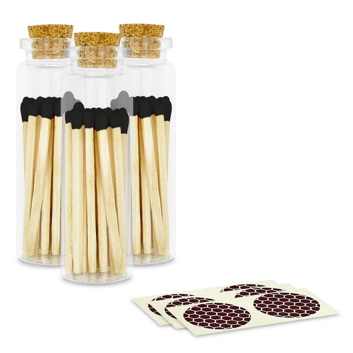 Thankful Greetings - Wholesale Matches - 2" Matches + Small Bottle - Color of Your Choice + Strikers