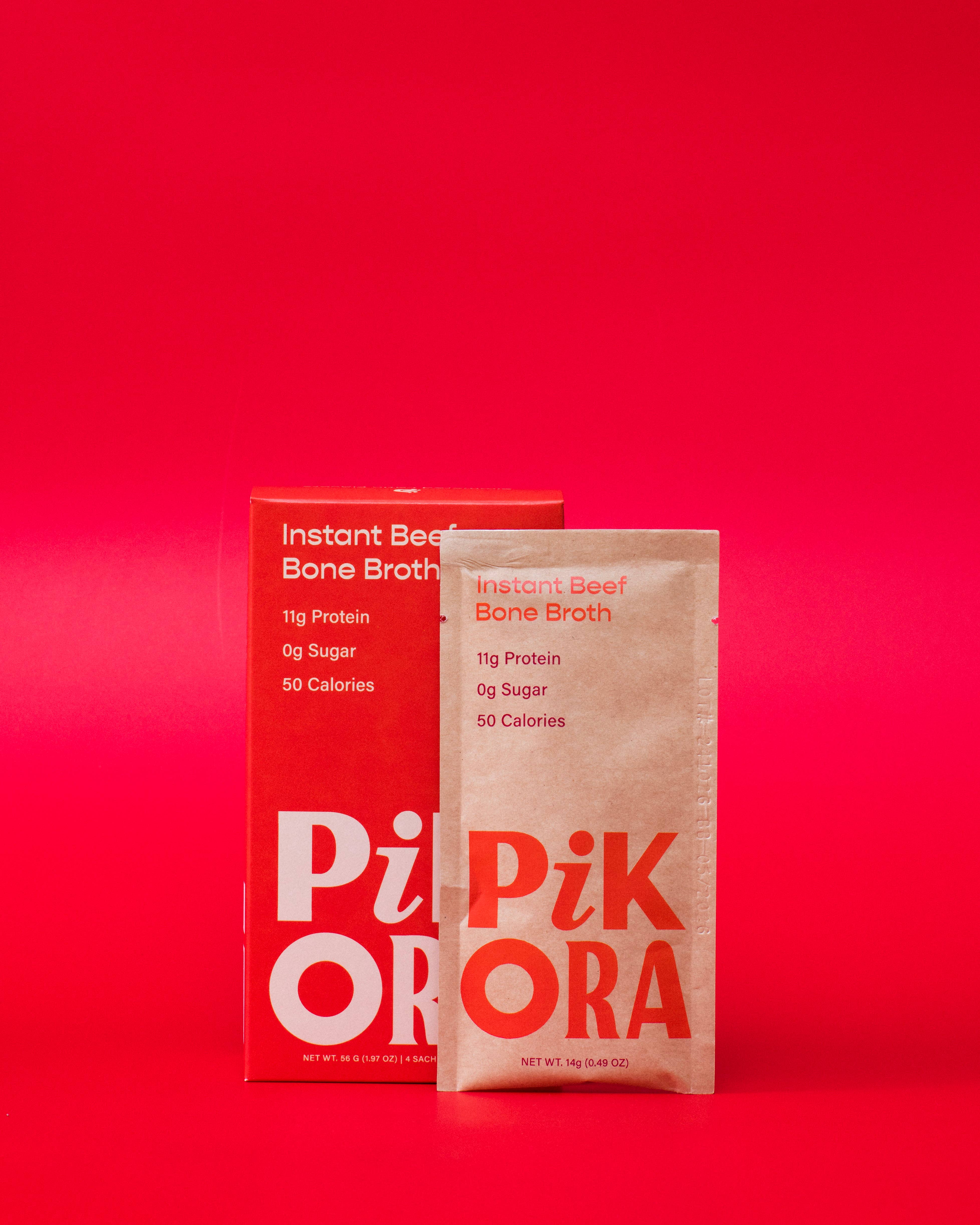 Pikora - Wholesale Broth - Beef Bone Broth (4 Single-Serve Sachets)1