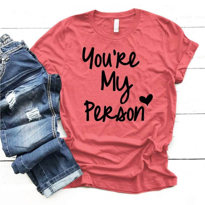 21 Threads – Engroshandel T-shirt med print - Dame – Du er Min Person Premium Unisex T-Shirt
