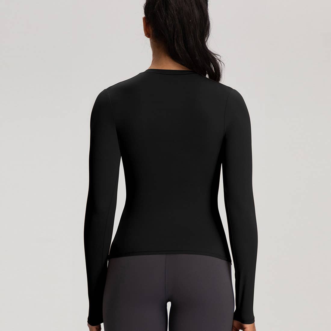 Sodalemon - Wholesale Athletic Top - Women's - Women High-Stretch Round-Neck Workout Long Sleeve Top7