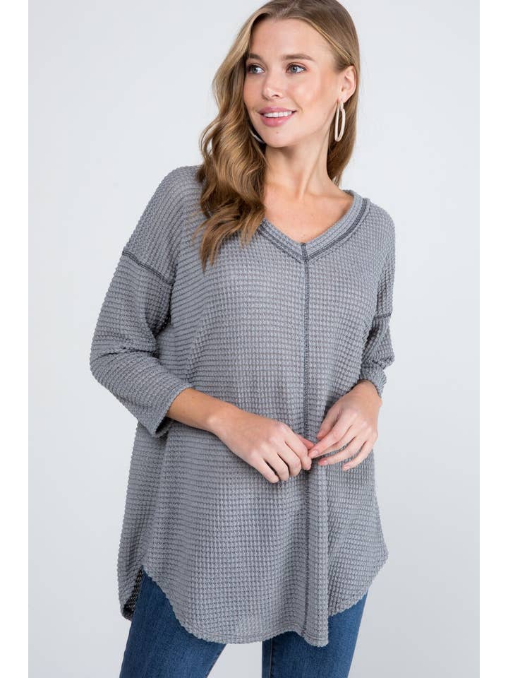 Bloomero - Vente Tunique – femme - TUNIQUE DE STYLE DÉCONTRACTÉ PIED DE POULE1