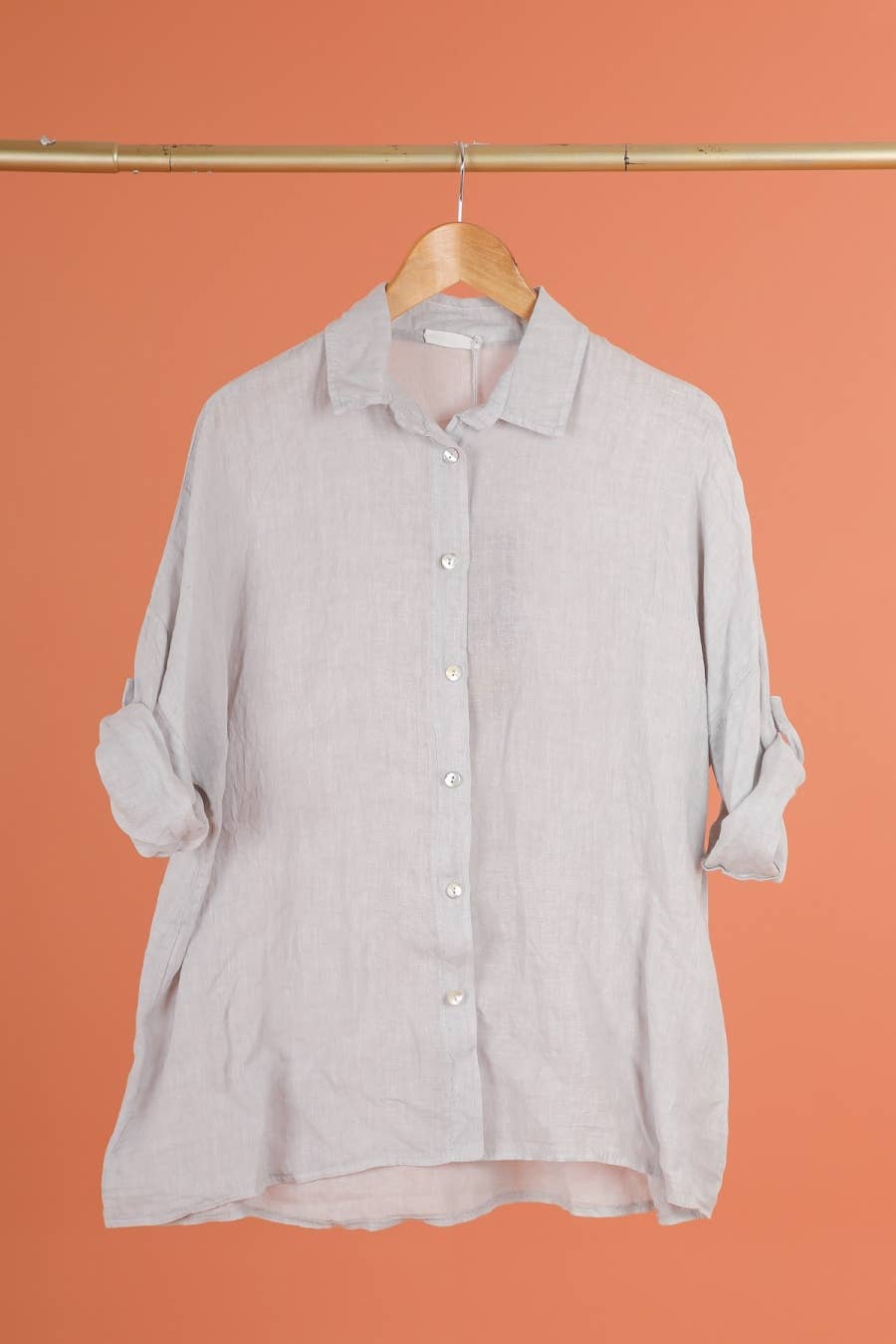 la maison des fibres naturelles - Wholesale Button Down Shirt - Women's - 620090u 100% linen shirt made in Italy7