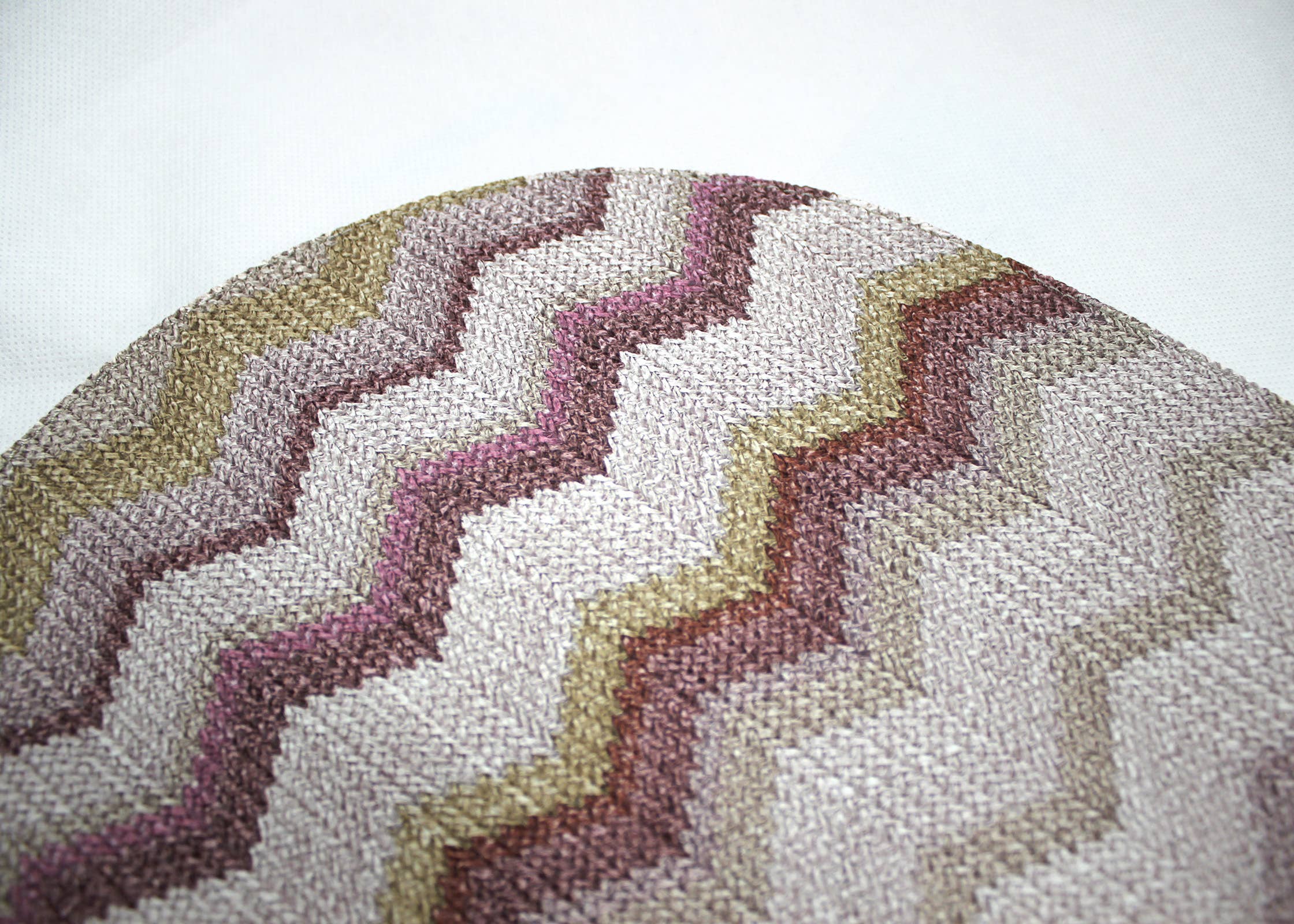 Signature Home Collection GmbH - Wholesale Placemat - Set of 6 oval synthetic leather zigzag grey blue pink placemat4