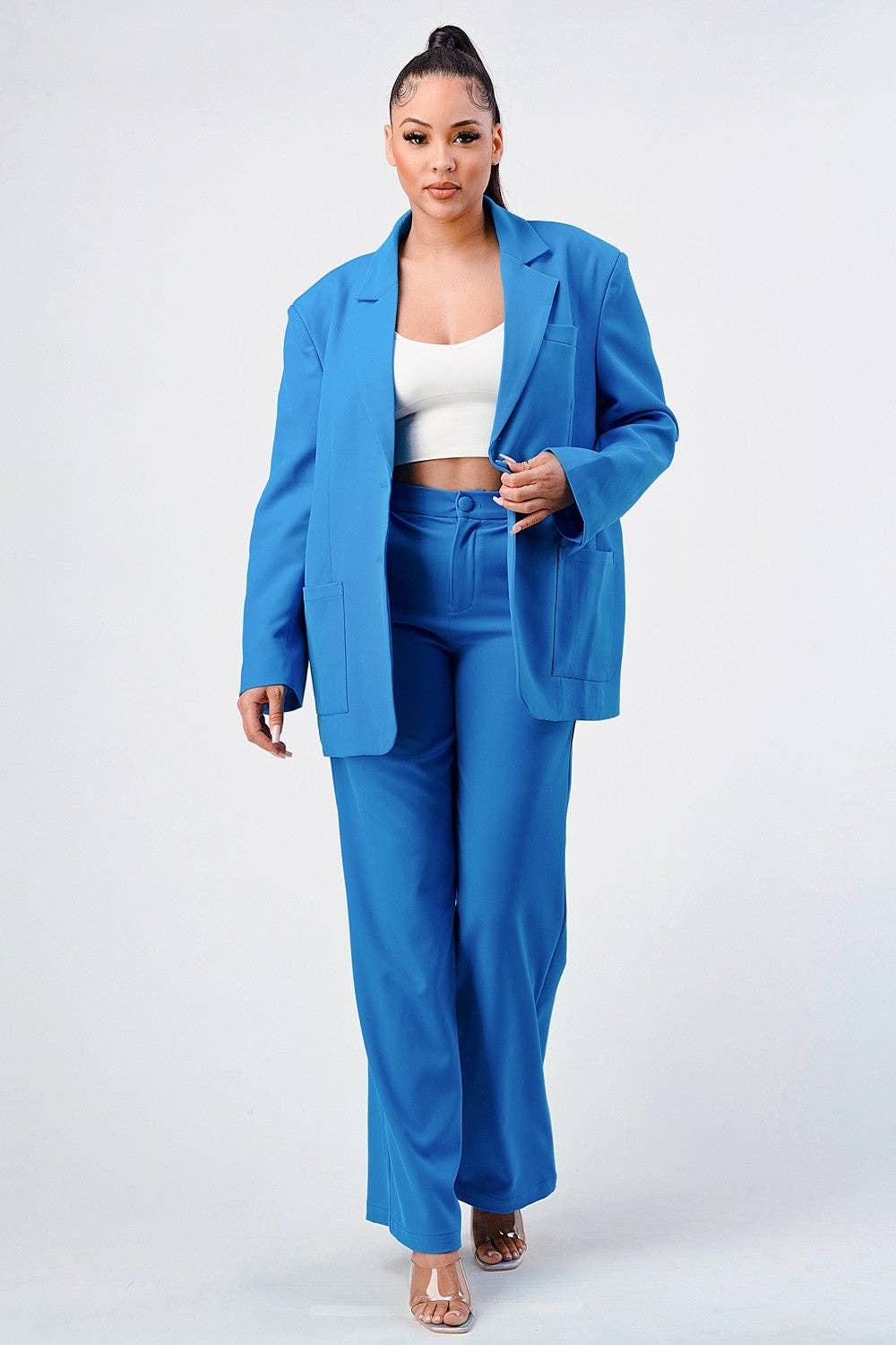 Athina Collection - Wholesale Top & Pant Set (NOT Loungewear) - Women's - Relaxed Oversized Classic Blazer Set7