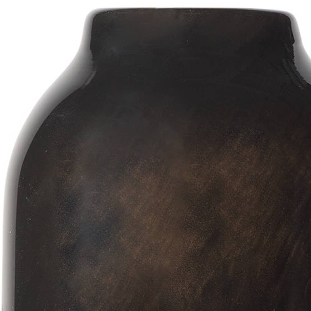 HomeRoots - Wholesale Vase - 12" Black And Gray Glass Cylinder Table Vase3