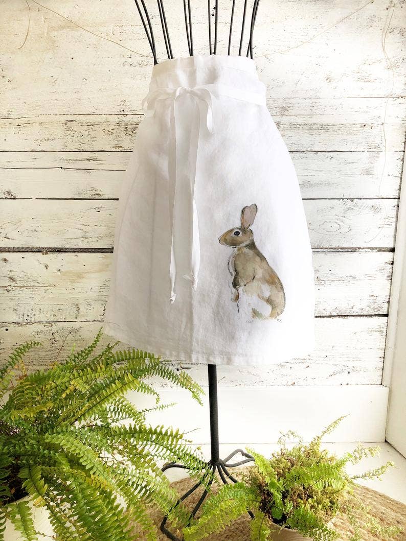 Studio on Tenth - Wholesale Apron - Grey Rabbit French Linen Cafe Apron0