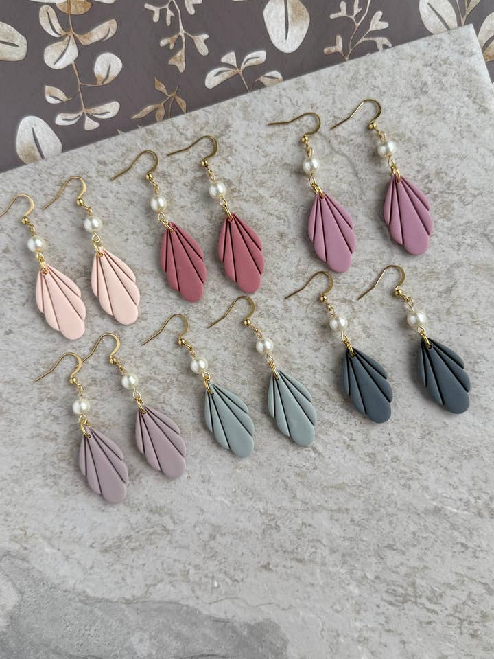 Spring with Pearl dangle earrings for wholesale by FS Bennett Design