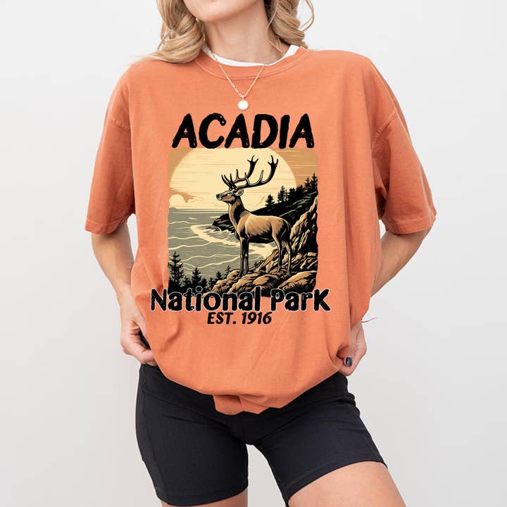 Camisa vintage del Parque Nacional de Acadia para venta al por mayor de EnjoyMyDesign