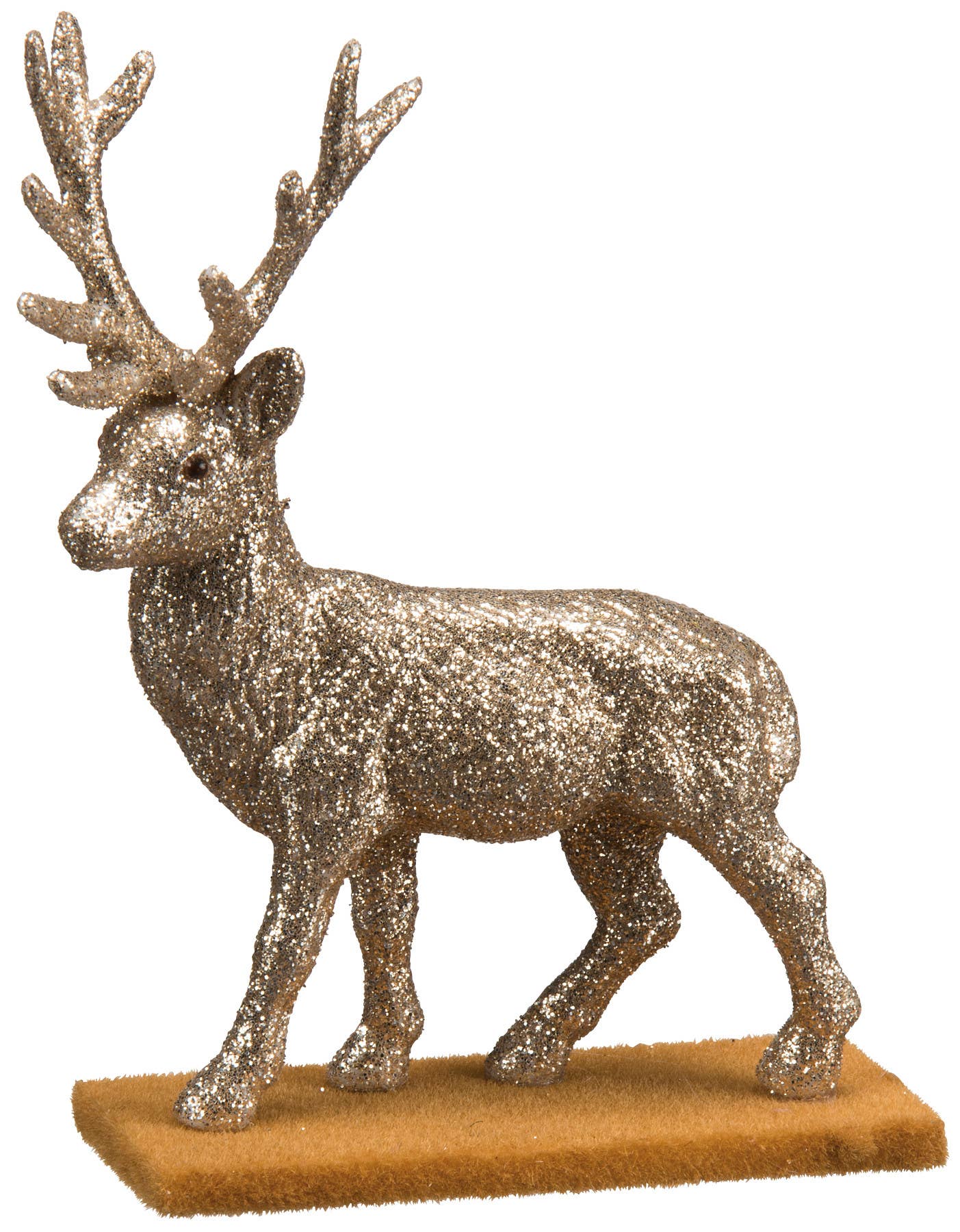 Primitives by Kathy - Wholesale Decorative Figurine - Small Champagne Glitter Deer0