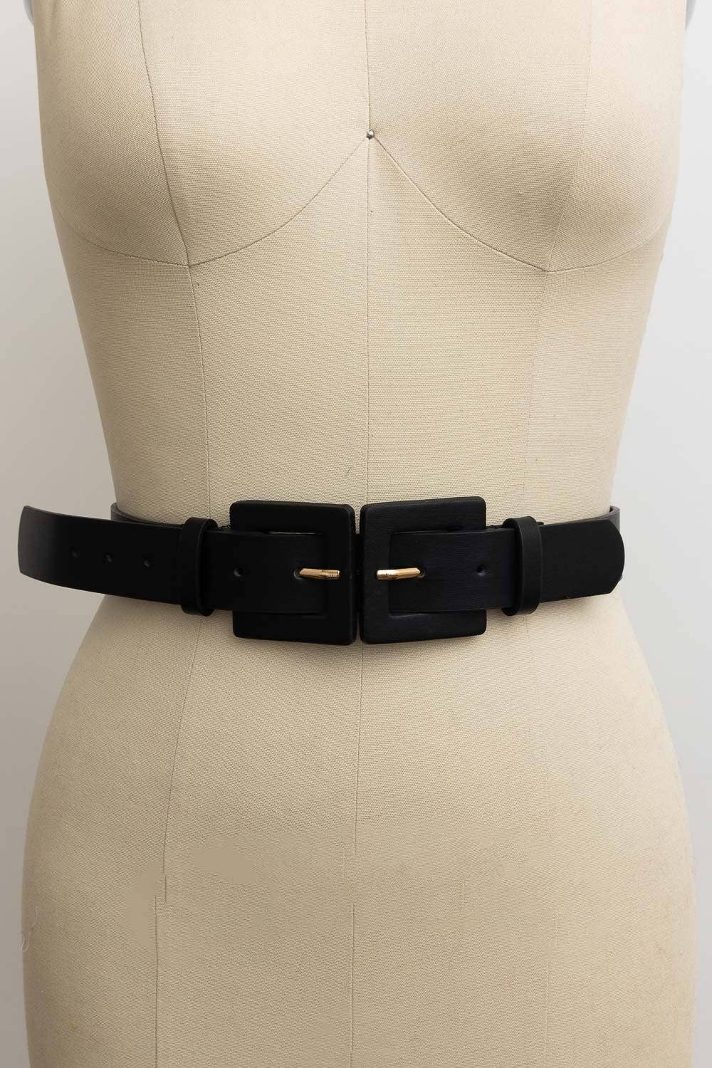 Leto Accessories – Großhandel Gürtel – Damen – Gürtel aus veganem Leder mit Doppelschnalle0