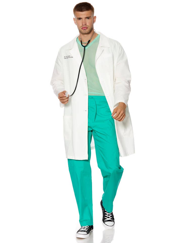 Blue Combo Dr. Feel Good Men's Doctor Costume for wholesale on Faire2