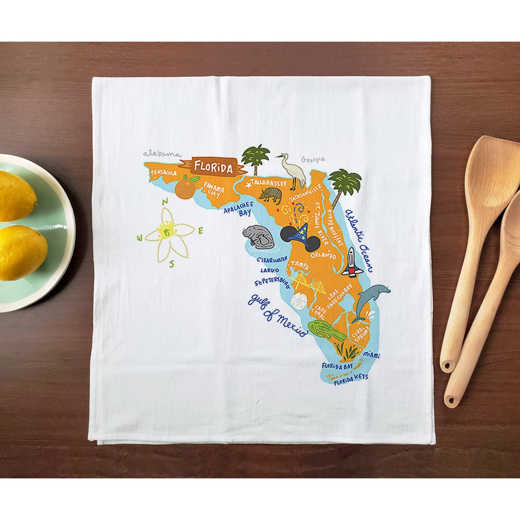 Allport Editions – Engroshandel Viskestykke – Hej USA håndklædeserie - ALLE 50 STATER HER!9