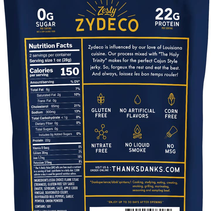 Thanks Danks - Wholesale Jerky - Zydeco1