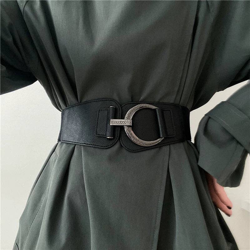 Noir Ceinture large extensible polyvalente vintage DPWB2831 en vente sur Faire2