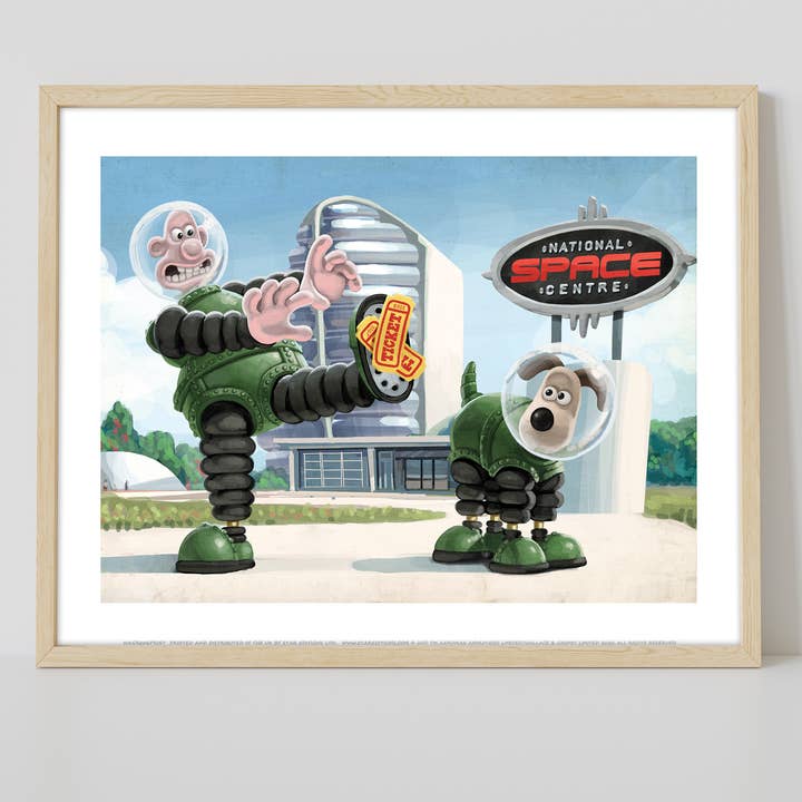 Star Editions - Wholesale Art Print - Wallace And Gromit At The National Space Centre Art Print1