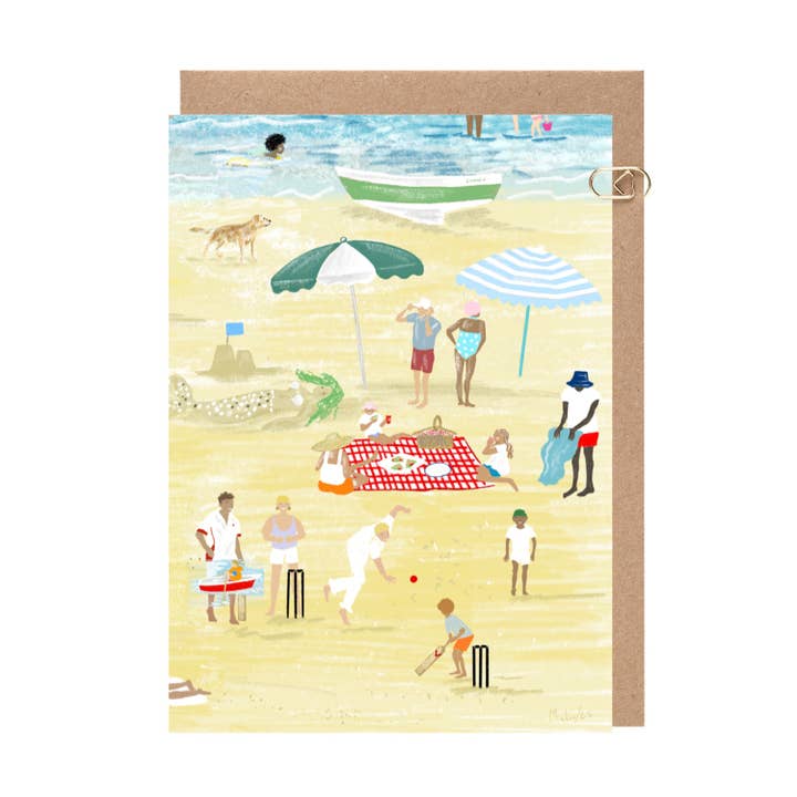 Yellow Beach Cricket Card for wholesale by Meloo
