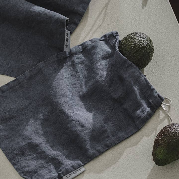 dodesign - Wholesale Food Storage Wrap/Bag - Bread keeping bag / Midnight / Large (30x40cm), 100% linen3