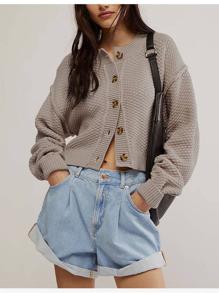 Loose Single Button Cardigan Knit Sweater for wholesale by Wholesalesir